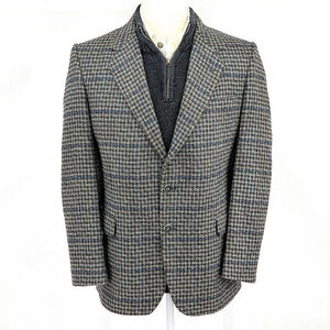 Quiet Luxury Dominic d’bruzzi Grodins Tweed Blazer Men’s M Blue Check